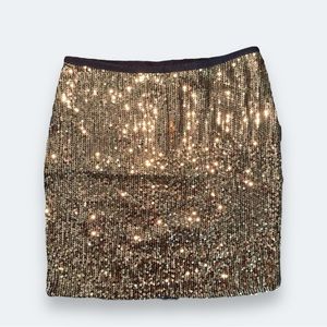 WINDSOR Gold and black sequin New Year’s party mini skirt M